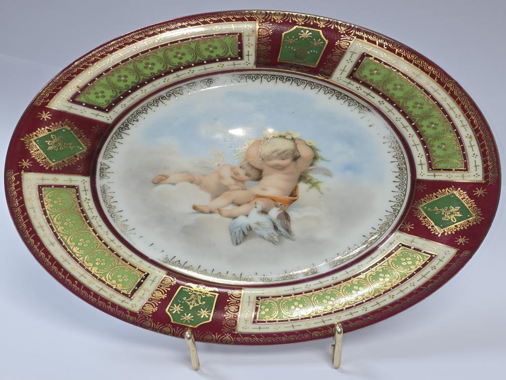 5 platos estilo vienes real (querubines)