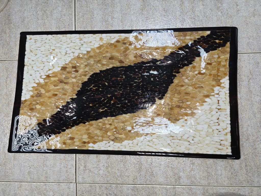 centro de mesa de cristal (mosaico)